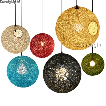 

Vintage wicker Pendant Light Loft Nordic Industrial Classical Indoor Lighting bedroom Lamp Edison bulb E27 pendant lamp lustre