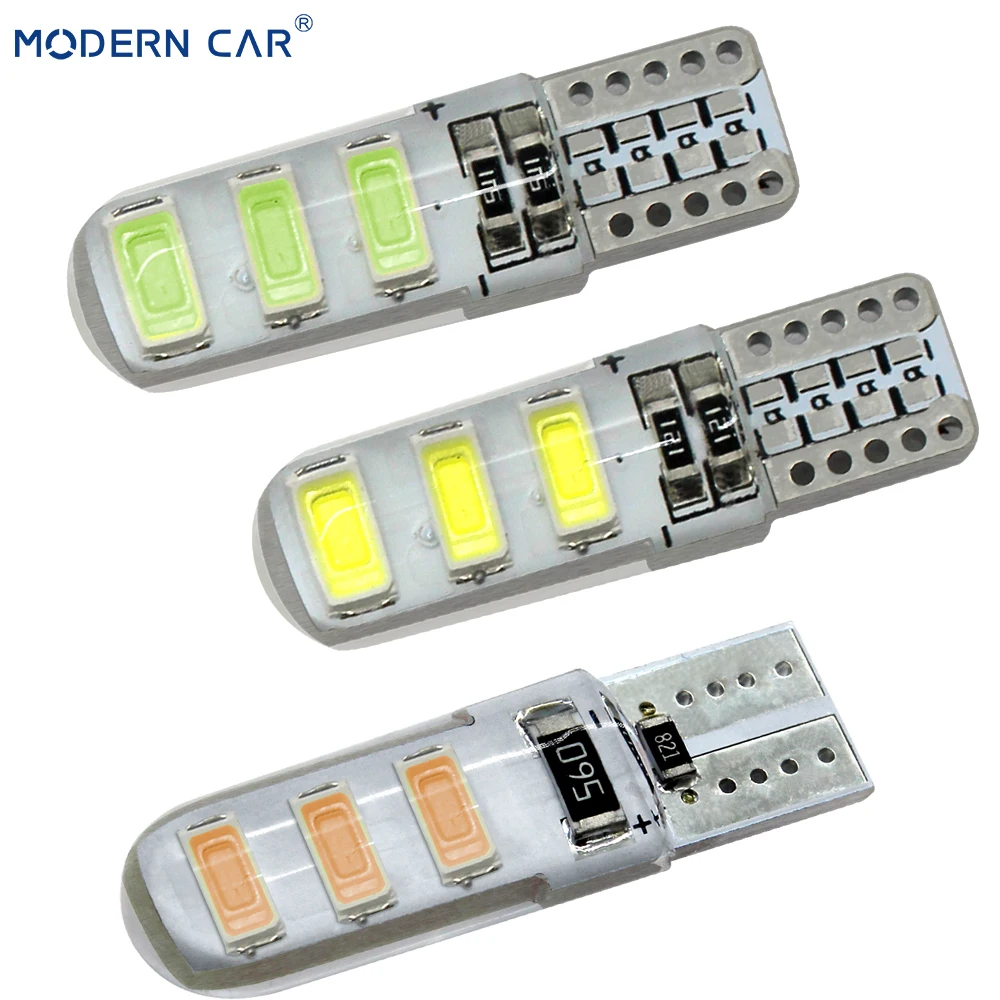 Современный автомобильный светодиодный светильник xt10 W5W 6 led 5630 t10 6SMD 5730 боковая