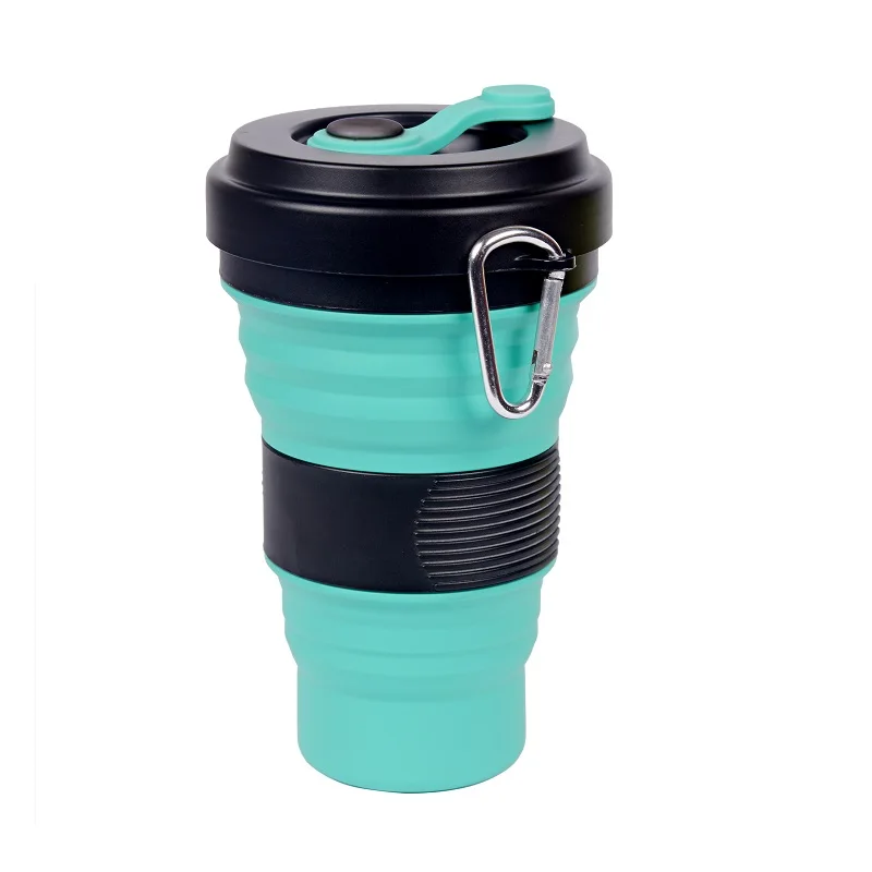 Креативная Складная силиконовая чашка объемом 550 мл, портативная ...