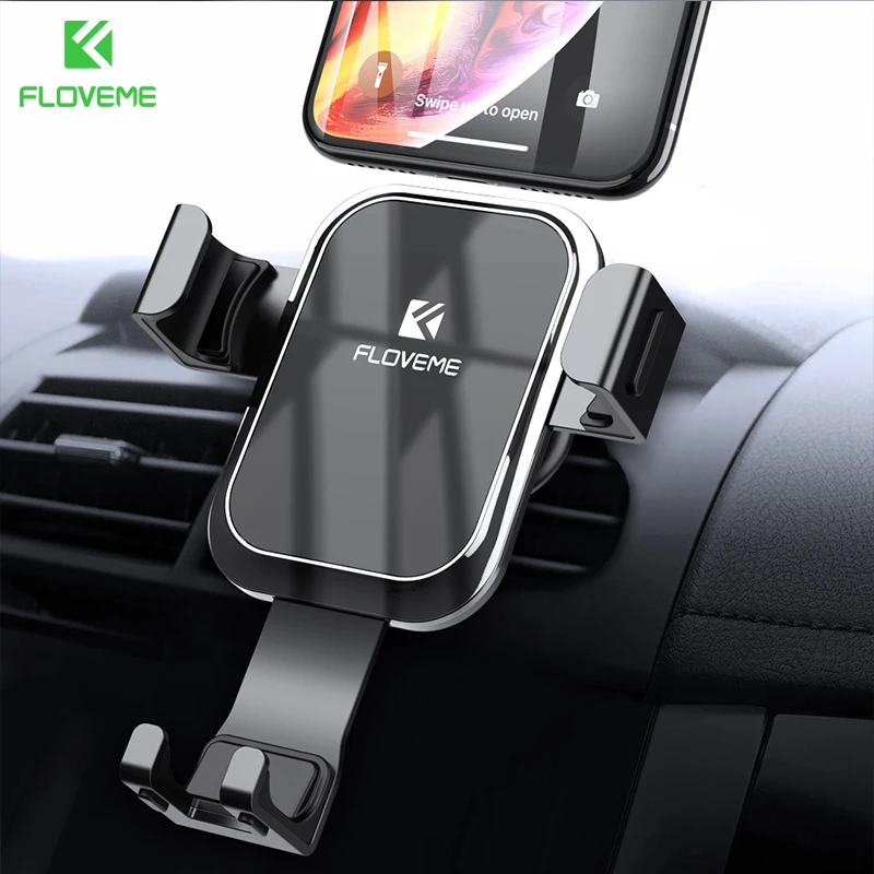 FLOVEME Автомобильный держатель для телефона, Гравитационный держатель на вентиляционное отверстие для мобильного телефона, подставка в машину для iPhone для Xiaomi Redmi Note 7