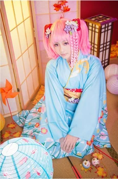 

Puella Magi Madoka Magica Kaname Madoka Kimono Dress Outfit Cosplay Costumes