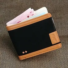 ФОТО men wallet money purse boy bifold canvas young girl new arrival design hot sale unique student teens hipster trendy coin pocket