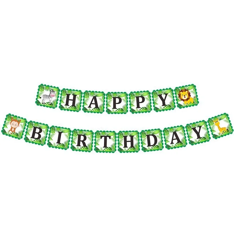 Детская Бумажная гирлянда для вечеринки на день рождения, баннеры, флаги, баннеры на день рождения для мальчиков и девочек, украшения для вечеринки на день рождения - Цвет: S05