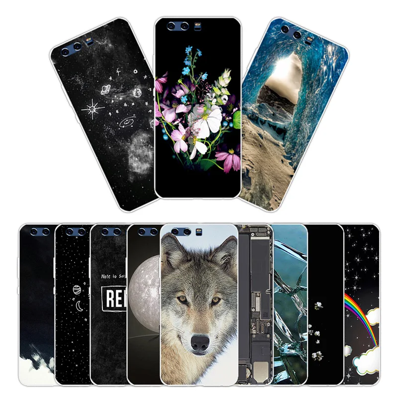 Мягкие TPU для huawei P10 полный защитный прозрачный мягкий силикон чехол телефона 5 1