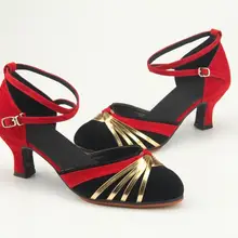 Сальса Туфли для латинских танцев для Для женщин девочек Танго бальных Обувь для танцев на высоком каблуке; мягкие туфли для танцев 5/7 см Бальные Танцевальные сандалии