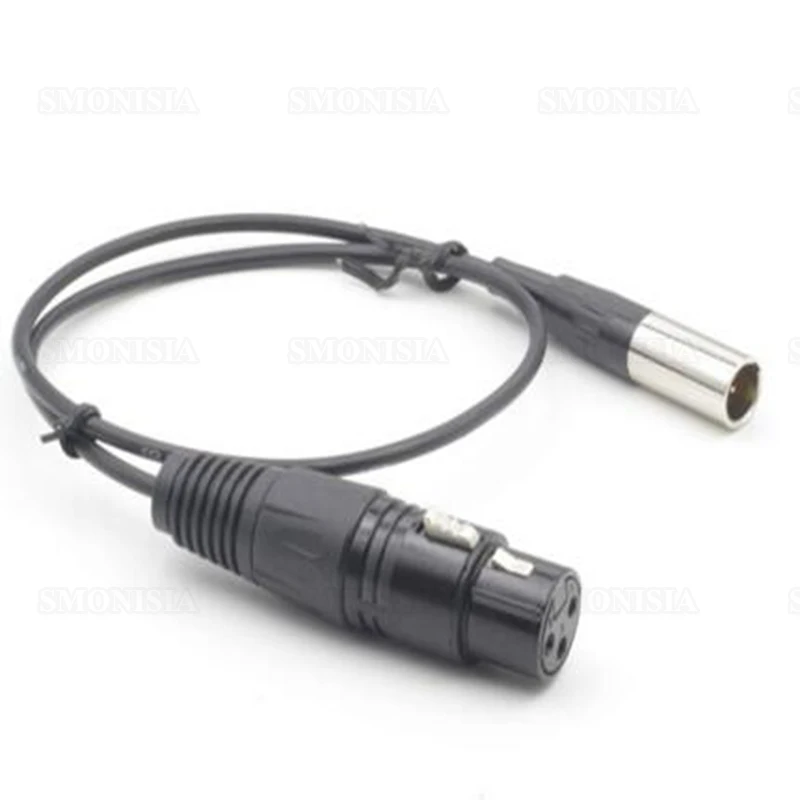 20pcs XLR Mini Headset Microphone To XLR Plug Cable Black Copper