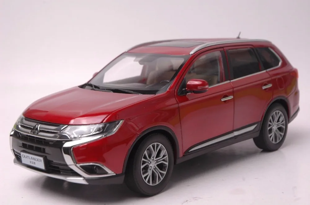 1:18 литая модель для Mitsubishi Outlander 2017 Red SUV из сплава миниатюрная Коллекция