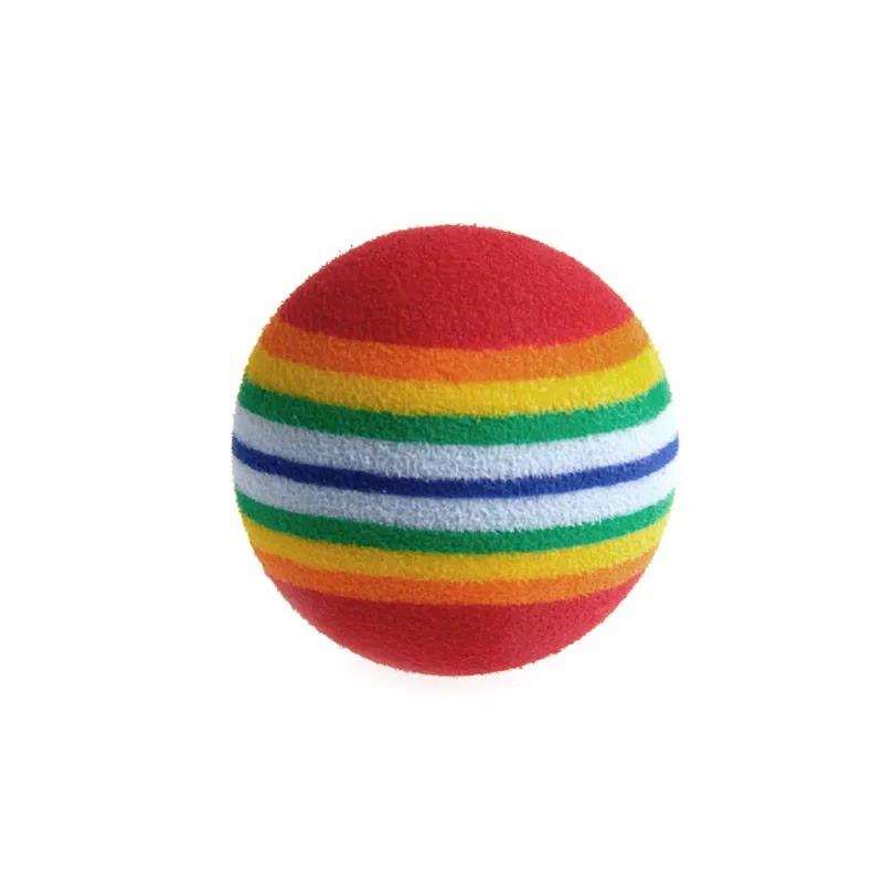 10Pcs Colorful Cat Toy Ball Interactive Cat Toys Play Chewing Rattle Scratch Natural Foam Ball Training Pet Supplies