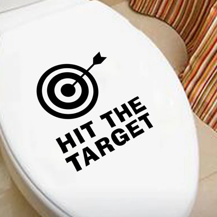 Hit Target Toilet 12*11cm Wall Sticker Arrow Targets Bathroom Removable