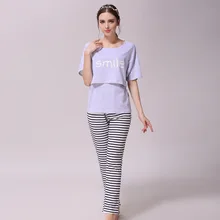 Maternity Pajama Set Nightgown Nursing Pajamas Sleepwear Nightwear T shirt pants Maternity Pyjama Nightdress Pregnancy Clothing