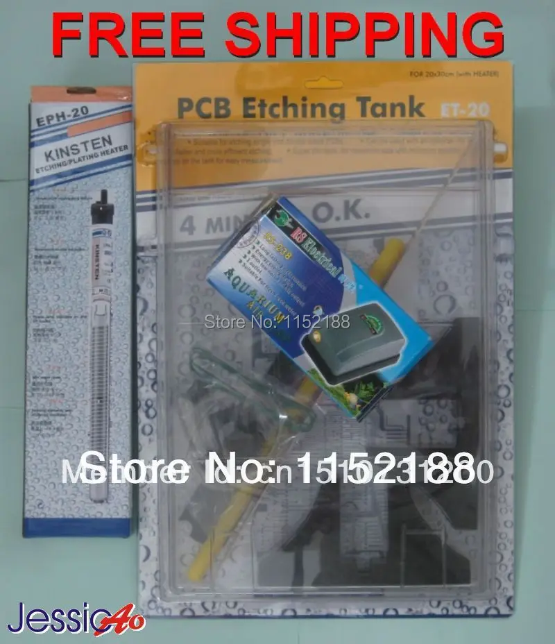Kinsten ET20 PCB etching tank kit with 240V heater, air pump, Euro