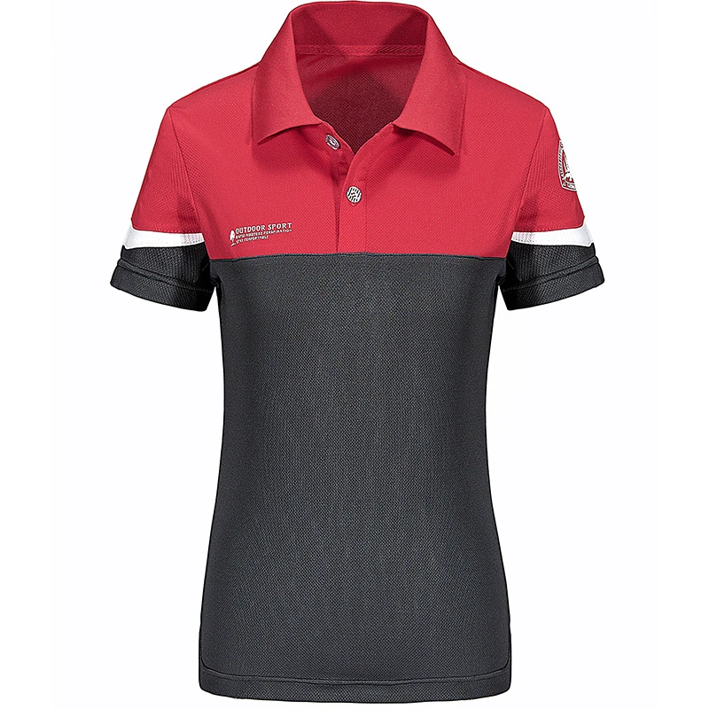 Fashion Women Short Sleeve Polo Shirt Summer Breathable Quick Dry Outdoors Fitness Lapel Polos