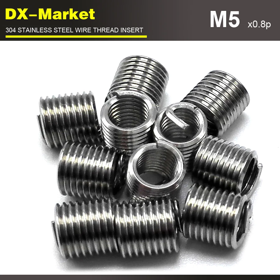 

m5*1.5D *0.8P , 100pcs , stainless steel thread locking , 304 stainless steel Corrosion resistance screw insert