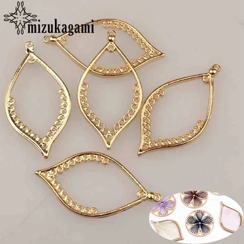 

10pcs/lot 21*40mm Zinc Alloy Gold Geometric Hollow Water Drop Charms Linker Connector For DIY Tassel Earrings Accessories