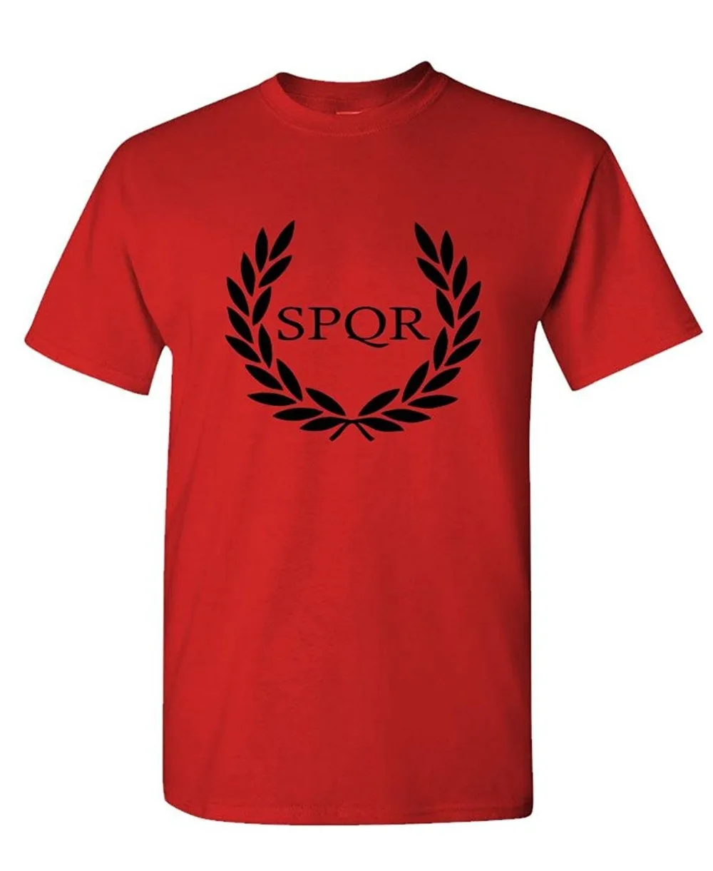 

Summer 2018 Famous Brand SPQR roman eagle empire caesar wreath oak - Mens Cotton T-Shirt Men's Shirts Men Clothes Novelty Cool