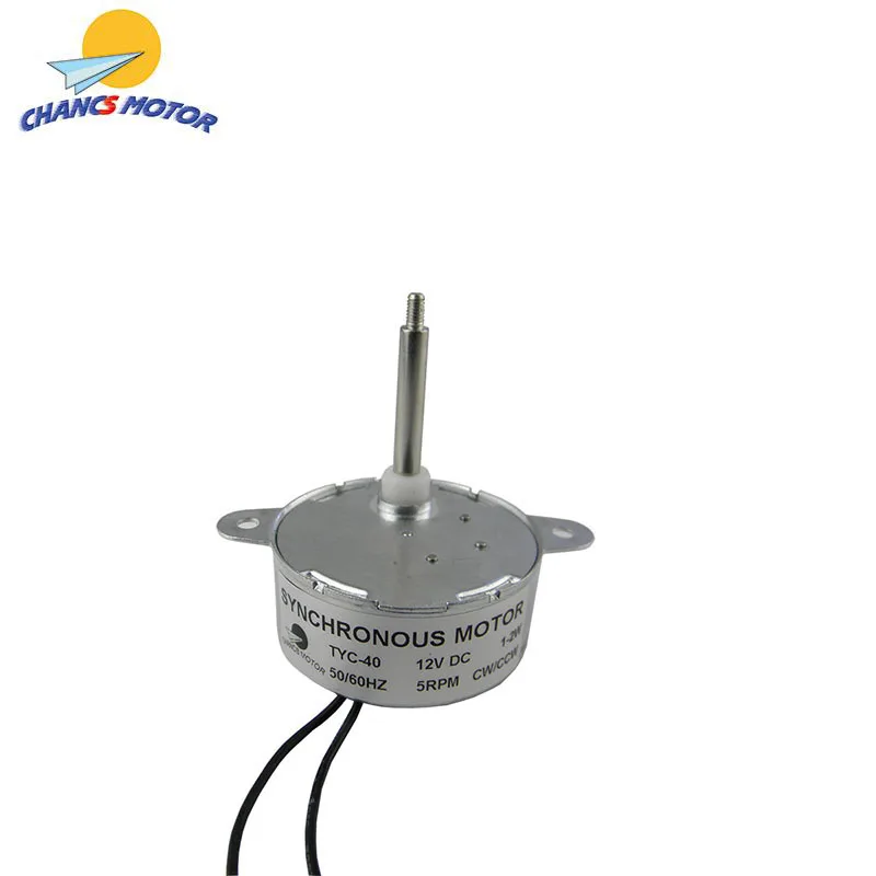 

CHANCS TYC40 Small Synchronous Motor 12V 5RPM DC Shaft 35mm Electric Motor