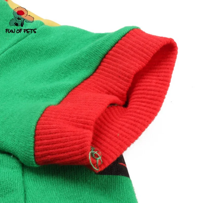 Натуральный хлопок Рождество Одежда для собак Санта Клаус Стиль хлопковая футболка для Товары для собак(зеленый, красный, XS-L