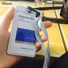 Cover card aluminum alloy job card,id badges,hang rope,can hang can clamp,double-sided visual,Staff,work,badge holder brand