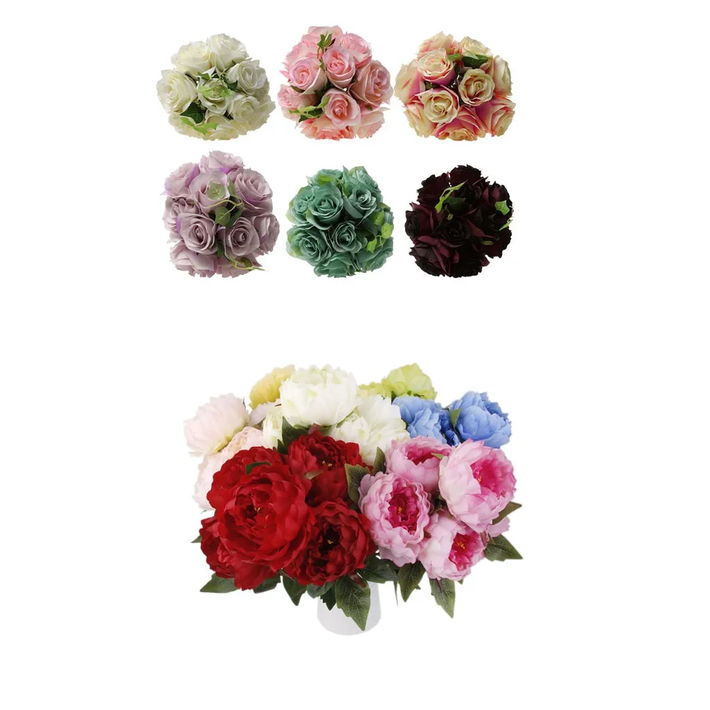 757 44 De Réductionartificielle 10 Tête Soie Rose Hortensia De Mariée Fleur De Mariage Bouquet Fleurs Séchées Pour Brides Bridesmaids Parti