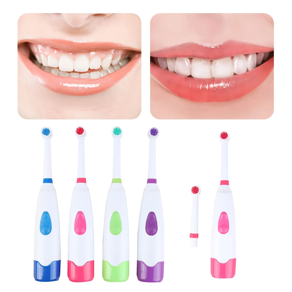 

Rotating Anti Slip Waterproof Electric Toothbrush With 1 Brush Heads Battery Operated Tooth Brush Oral Hygiene Dental Care