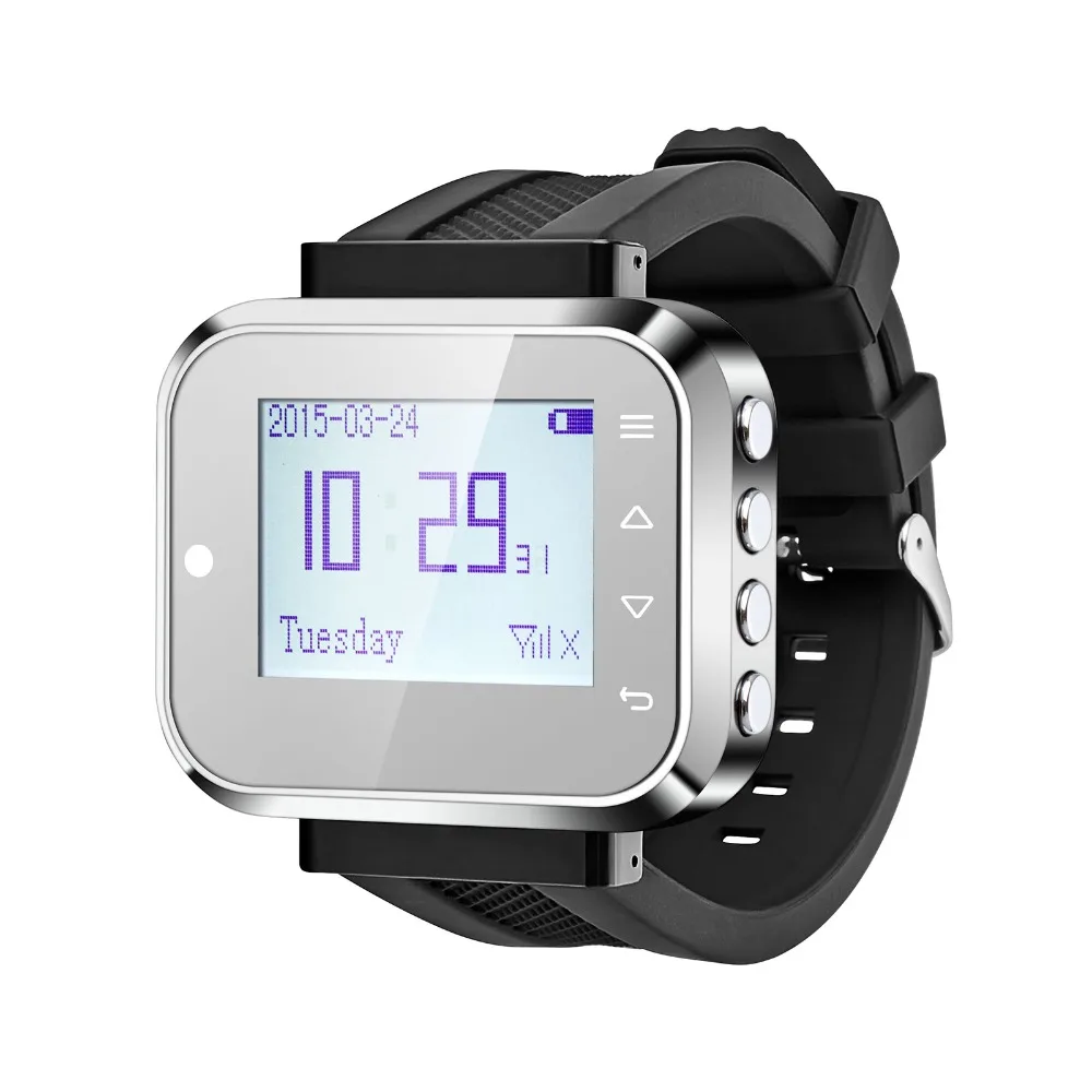 

Wireless Waiter Service Restaurant Serving Calling System Watch Pager Service System (KR-C166)