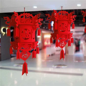 

Happy Event DIY Lampion Wedding Decoration Non-woven Palace Lantern Chinese New Year Hanging Red Spring Festival Party Decor