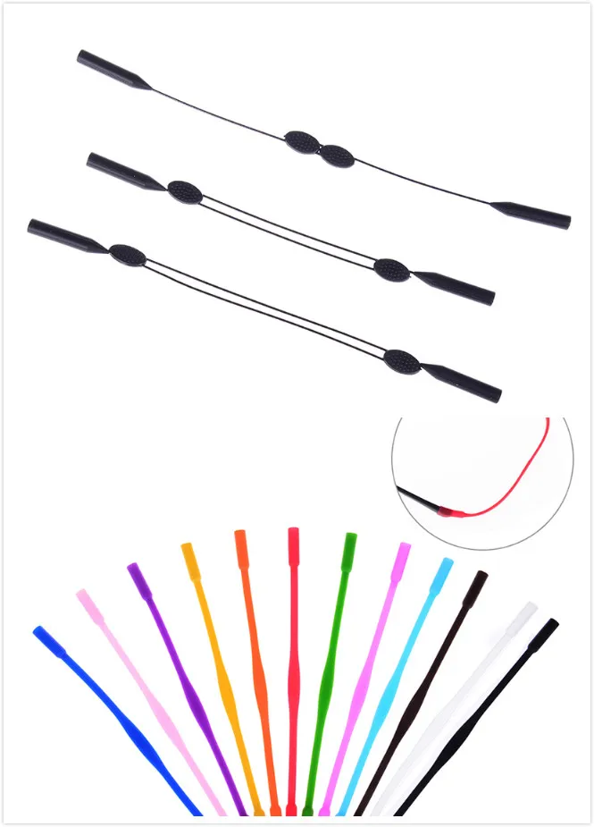 1Pc High Elastic Anti Slip Silicone Glasses Cords Glasses Strap Neck