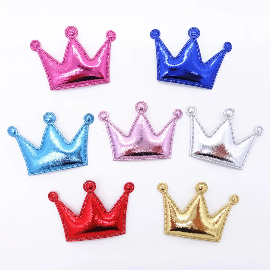 

20PCS 45*30MM Glossy Leather Crown For DIY Girls Children Hairpin Birthday Party Supplies,Handmade Materials,Y19030601