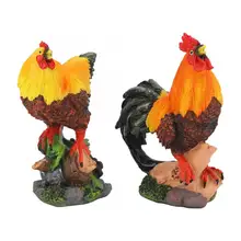 2 шт. садовые полимерные петух курица украшения муляж курицы садовый газон горшок орнамент