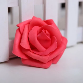 

HGHO-100PCS Foam Rose Flower Bud Wedding Party Decorations Artificial Flower Diy Craft Red