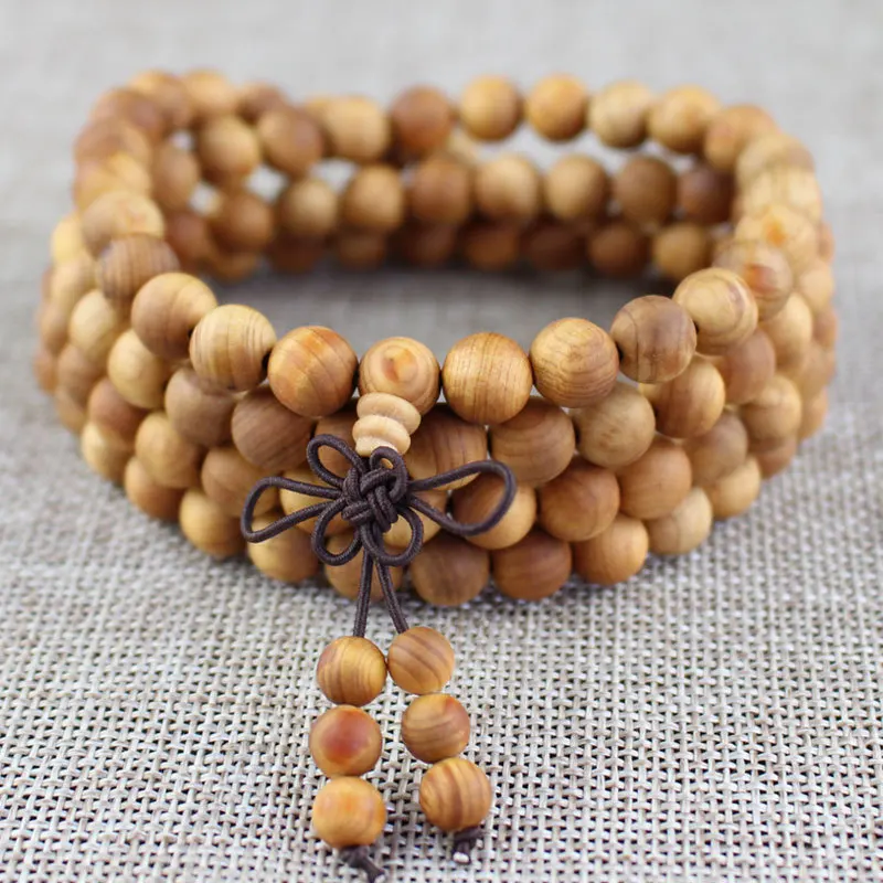 

Cypress Wood 108 Beads Natural Handmade Men Bracelets