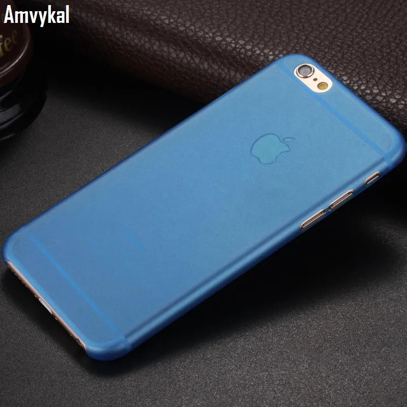 500 шт чехлы для телефонов iphone XR X XS Max 5 SE 6 7 8 Plus ультратонкий 0,5 мм матовый полипропиленовый чехол 10 цветов тонкий мягкий PP матовый чехол - Цвет: Blue