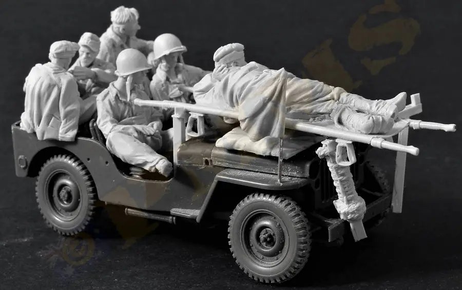 1/35 модельная фигурка из смолы разобранный Неокрашенный комплект 466 (без