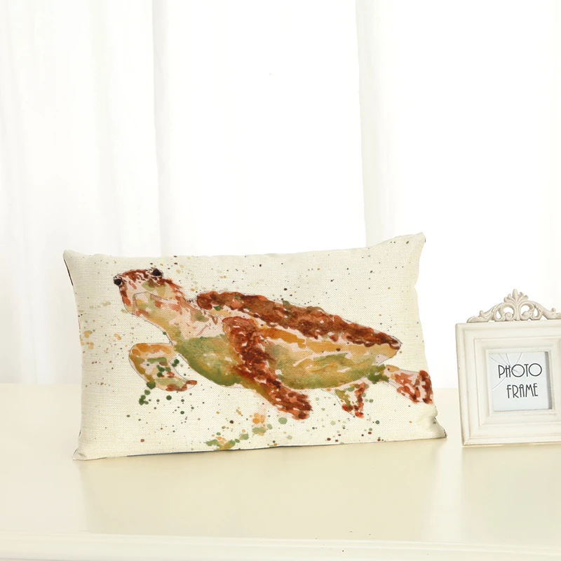 

New Pillow Case 30x50 Pillow Cover Clan Turtle Ornamentation Cushion Cover for Sofa Home Decoration Lumbar pillow Pillowcase