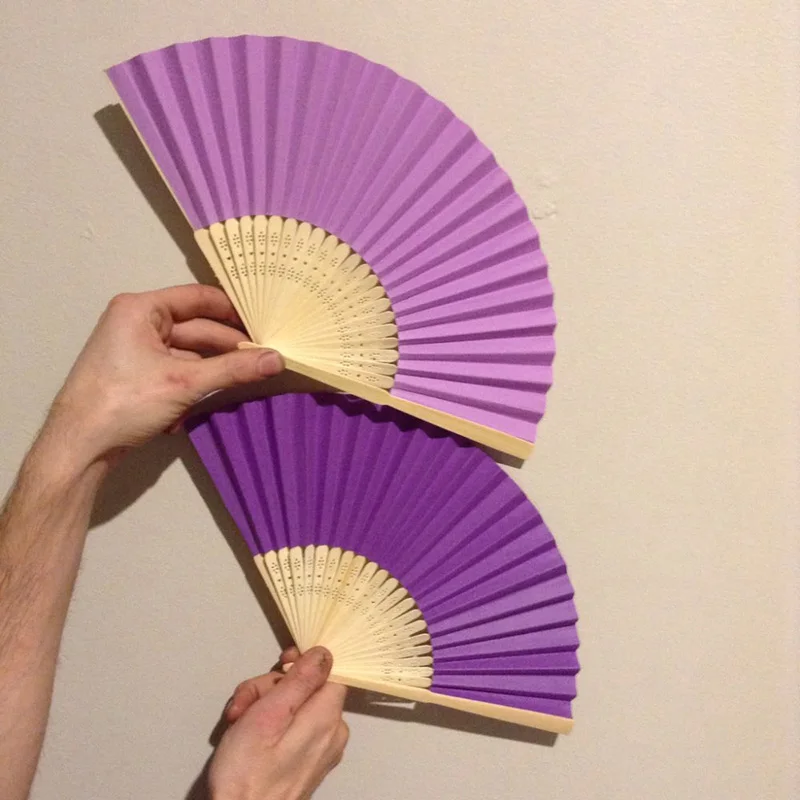 1Pc 21cm Summer Chinese Hand Paper Fans Pocket Folding Bamboo Fan Wedding Event Party Favor Decoration Supplies