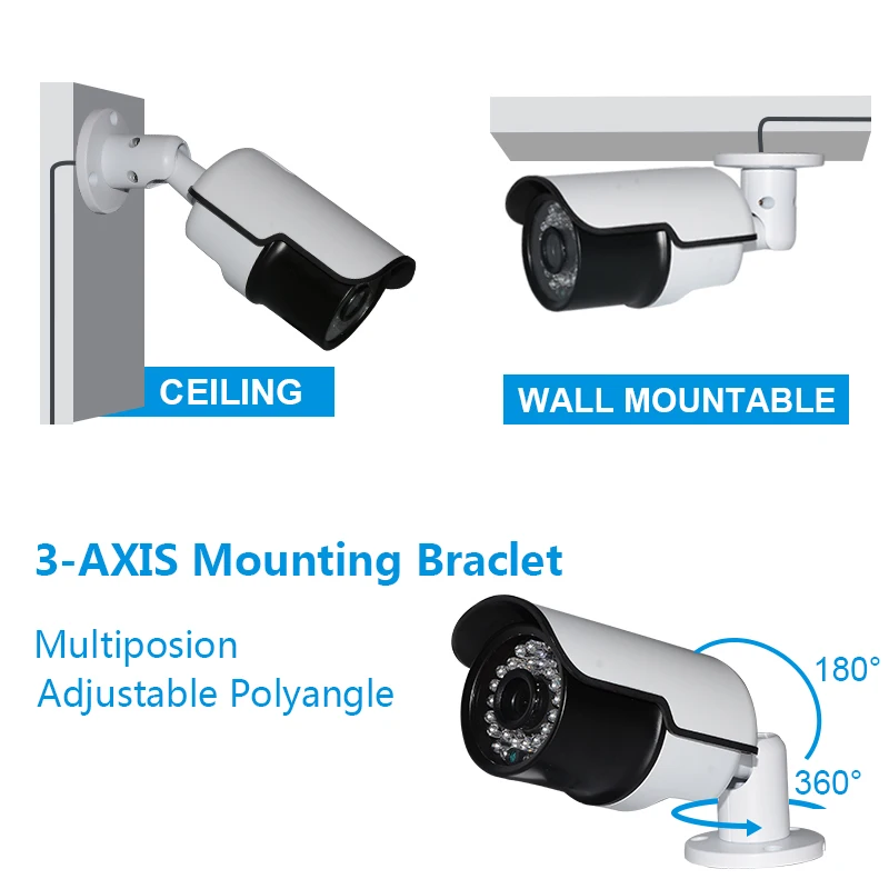 SUCAM 2MP 4MP AHD Surveillance Security Camera Outdoor and Indoor Infrared High Resolution Analog CCTV Camera with OSD Cable 7