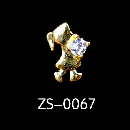 20 шт милые животные дизайн 3D серебро/золото сплав дизайн ногтей DIY Стразы металлические украшения для ногтей аксессуары для ногтей ювелирные изделия - Цвет: ZS0067