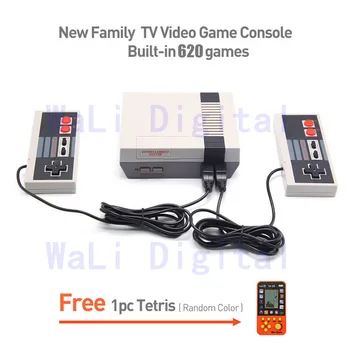 

Free shipping Family Video Game Console Built-in 620 Games with AV Cable Classic Family Tv Games Player Two Game Controller