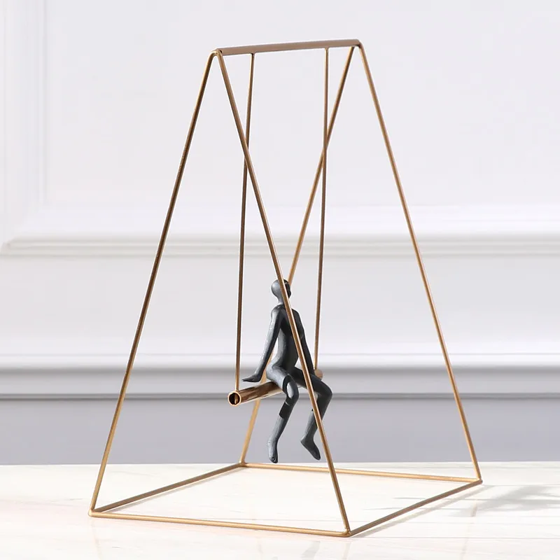  Modern Study Creative Alloy Accessories Swing Ornaments Figure Jewelry Table Gold Object Bedroom Li - 33037407622