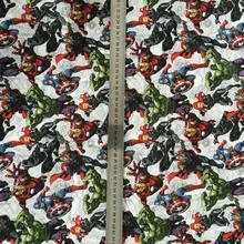 50*108 см Marvel Мстители Железный человек Халк Хлопок Ткань для шитья жир лоскутное шитье для детей diy рубашка юбка Ткань Текстиль