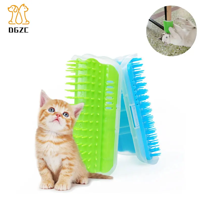 Cat Brush Self Groomer Cat Massage Corner Comb Brush With Catnip Pet