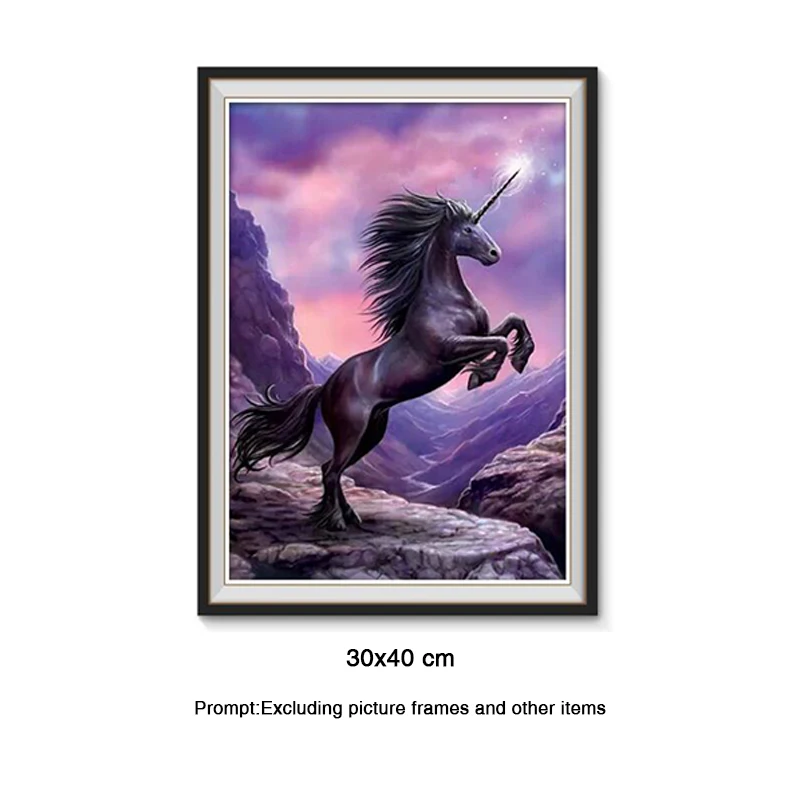 

5D Diy Diamond Painting 100% Full Round Unicorn Daimond Painting Accessories Cartoon Three-dimensional Cross Stitch Paintings