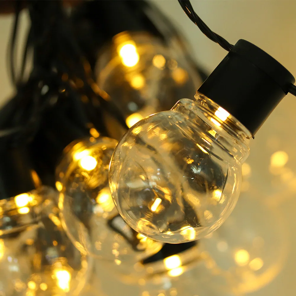 

COOLO 20 LEDs Globe Festoon Party Ball String Light Outdoor LED Christmas Lights Connectable Fairy Light Wedding Garden Garland