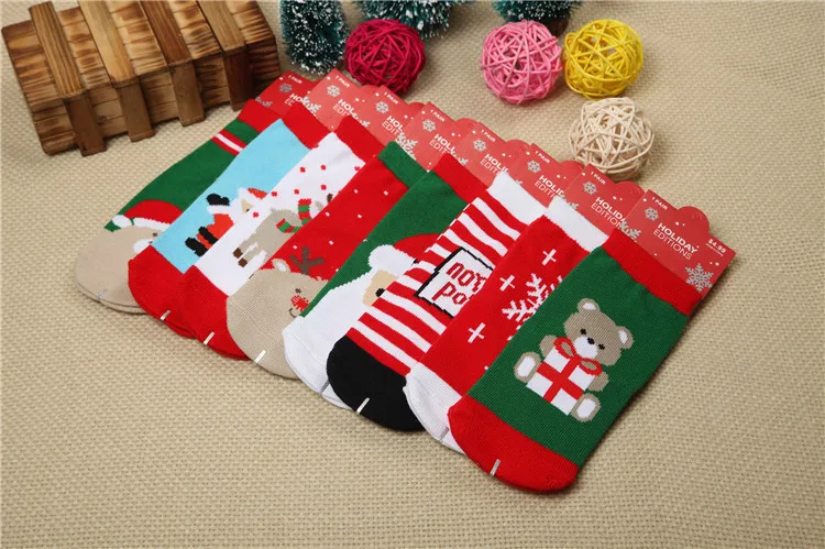 Emmaaby/Рождественские хлопковые детские носки для маленьких мальчиков и девочек Рождественские мягкие носки для малышей
