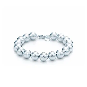 

SHINETUNG Original 100% S925 Sterling Silver Bracelet Beaded Trendy Bracelet Women Logo Luxury High-End Jewelry