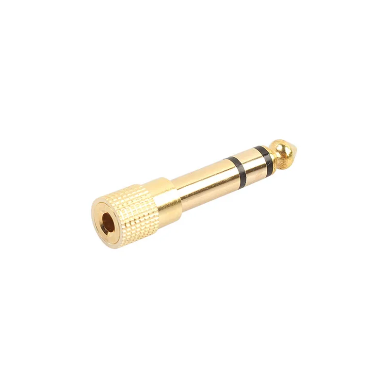 6.35 Male to 3.5 Female Stereo Adapter Gold-Plated Plug Headphone Microphone Speaker Plug Terminals Audio Adapter Connector (3)