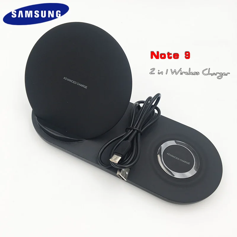 

Original QI Samsung fast wireless charger pad Duo EP-N6100 For S9/S9+ S8 S7 Note 9 Gear S2 S3 S4 for iPhone XS Max XR X 8 Plus