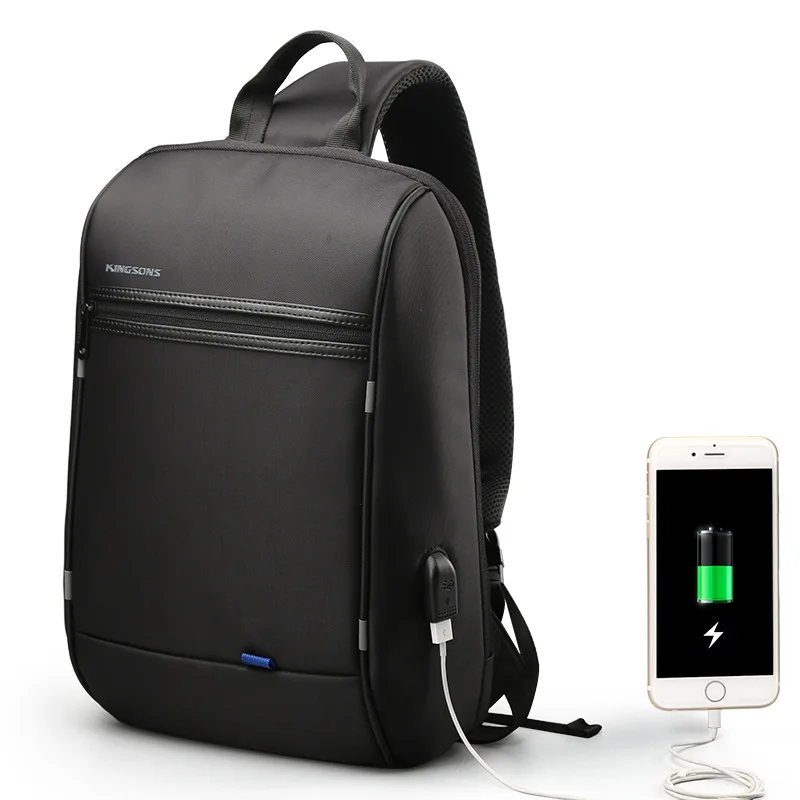 

Kingsons Casual Diagonal Package External USB Charging Interface Computer Bag For 13.3inch Notebook Computer Laptop Bag