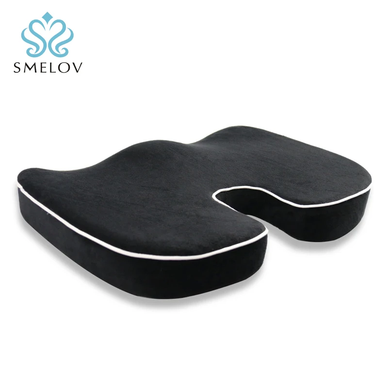 Luxury Home Office Memory Foam Seat Cushion Coccyx Orthopedic Soft Seat Cushion Coccyx Orthopedic