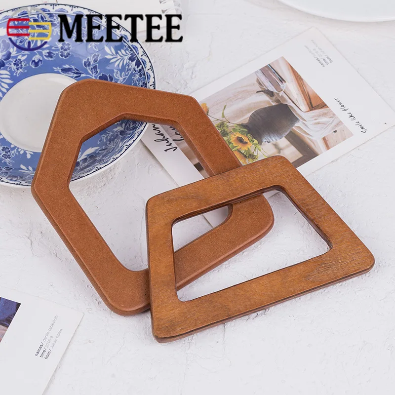 

Meetee 1pair/3pairs 14X12cm/8.6X14cm Wood Kiss Clasp Handles Clip Buckles Manual DIY Bag Purse Making Decorative Accessory BF091